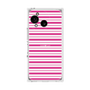 プレミアムスクエアケース［ Small Border - Pink ］