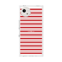 プレミアムスクエアケース［ Small Border - Red ］