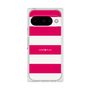 プレミアムスクエアケース［ Big Border - Pink ］