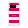 プレミアムスクエアケース［ Big Border - Pink ］