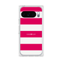 プレミアムスクエアケース［ Big Border - Pink ］