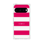 プレミアムスクエアケース［ Big Border - Pink ］