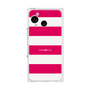 プレミアムスクエアケース［ Big Border - Pink ］