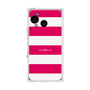 プレミアムスクエアケース［ Big Border - Pink ］