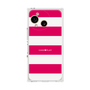 プレミアムスクエアケース［ Big Border - Pink ］