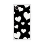 プレミアムスクエアケース［ Dot Hearts - Black ］