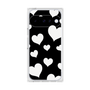 プレミアムスクエアケース［ Dot Hearts - Black ］
