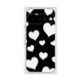 プレミアムスクエアケース［ Dot Hearts - Black ］