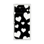 プレミアムスクエアケース［ Dot Hearts - Black ］