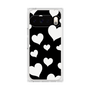 プレミアムスクエアケース［ Dot Hearts - Black ］