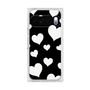 プレミアムスクエアケース［ Dot Hearts - Black ］
