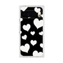 プレミアムスクエアケース［ Dot Hearts - Black ］