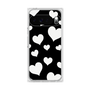 プレミアムスクエアケース［ Dot Hearts - Black ］