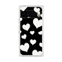 プレミアムスクエアケース［ Dot Hearts - Black ］