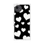 プレミアムスクエアケース［ Dot Hearts - Black ］