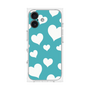 プレミアムスクエアケース［ Dot Hearts - Blue ］