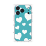 プレミアムスクエアケース［ Dot Hearts - Blue ］