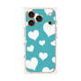 プレミアムスクエアケース［ Dot Hearts - Blue ］