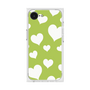 プレミアムスクエアケース［ Dot Hearts - Green ］
