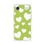 プレミアムスクエアケース［ Dot Hearts - Green ］