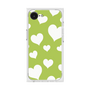 プレミアムスクエアケース［ Dot Hearts - Green ］