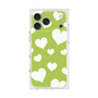 プレミアムスクエアケース［ Dot Hearts - Green ］