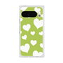 プレミアムスクエアケース［ Dot Hearts - Green ］