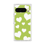 プレミアムスクエアケース［ Dot Hearts - Green ］