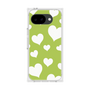 プレミアムスクエアケース［ Dot Hearts - Green ］