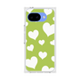 プレミアムスクエアケース［ Dot Hearts - Green ］