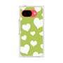 プレミアムスクエアケース［ Dot Hearts - Green ］