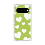 プレミアムスクエアケース［ Dot Hearts - Green ］