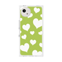 プレミアムスクエアケース［ Dot Hearts - Green ］