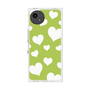 プレミアムスクエアケース［ Dot Hearts - Green ］