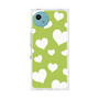 プレミアムスクエアケース［ Dot Hearts - Green ］