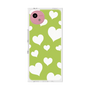 プレミアムスクエアケース［ Dot Hearts - Green ］