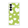 プレミアムスクエアケース［ Dot Hearts - Green ］