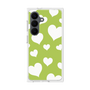 プレミアムスクエアケース［ Dot Hearts - Green ］