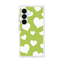 プレミアムスクエアケース［ Dot Hearts - Green ］