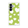 プレミアムスクエアケース［ Dot Hearts - Green ］