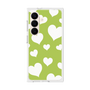 プレミアムスクエアケース［ Dot Hearts - Green ］
