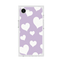 プレミアムスクエアケース［ Dot Hearts - Purple ］