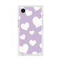 プレミアムスクエアケース［ Dot Hearts - Purple ］