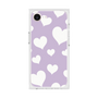 プレミアムスクエアケース［ Dot Hearts - Purple ］