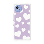 プレミアムスクエアケース［ Dot Hearts - Purple ］