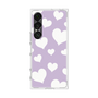 プレミアムスクエアケース［ Dot Hearts - Purple ］