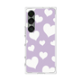 プレミアムスクエアケース［ Dot Hearts - Purple ］