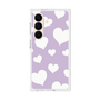 プレミアムスクエアケース［ Dot Hearts - Purple ］