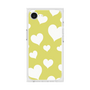 プレミアムスクエアケース［ Dot Hearts - Yellow ］