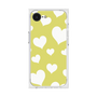 プレミアムスクエアケース［ Dot Hearts - Yellow ］